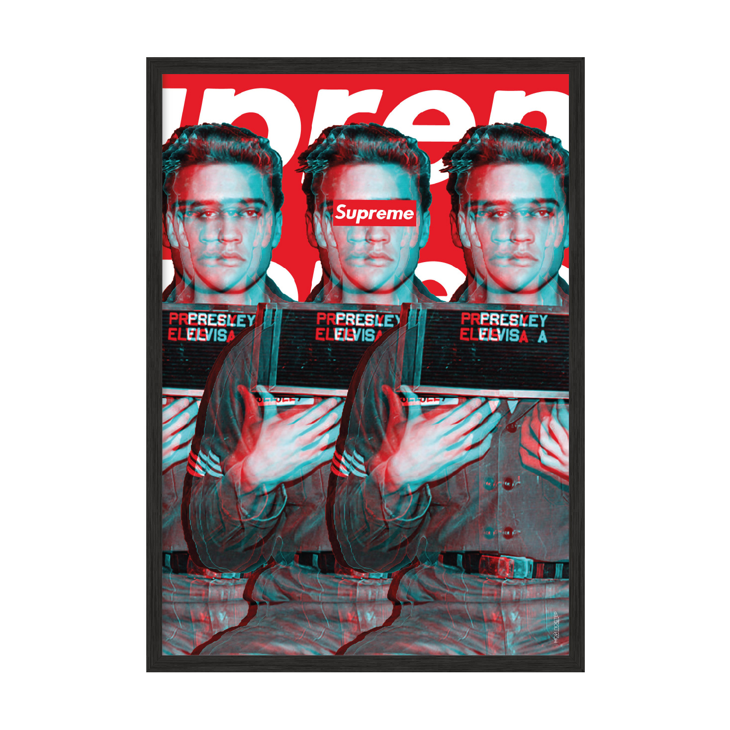 

Постер "Supreme - Elvis Presley" с антибликовым стеклом 59.6 x 84 см в чёрной рамке