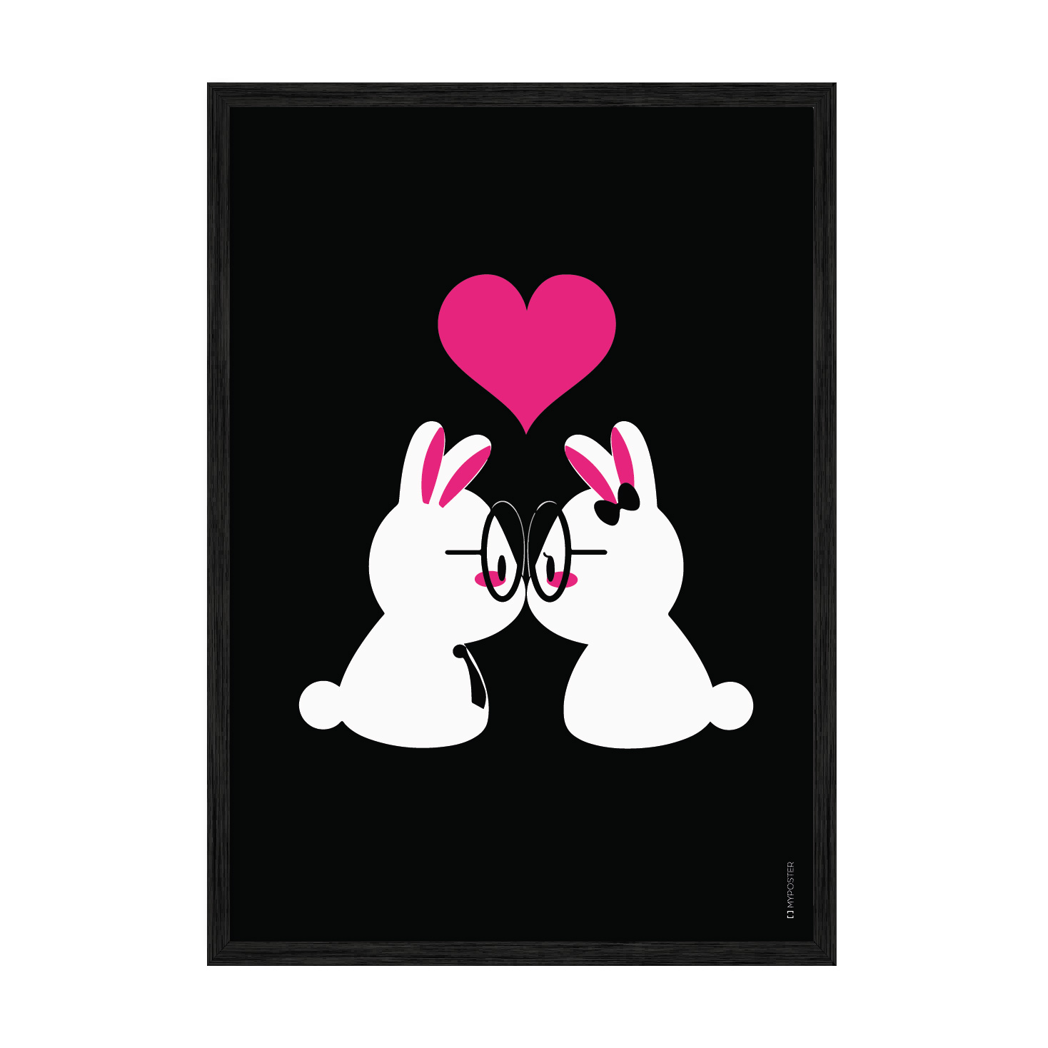 

Постер "Bunny Love" с антибликовым стеклом 42 x 59.4 см в чёрной рамке