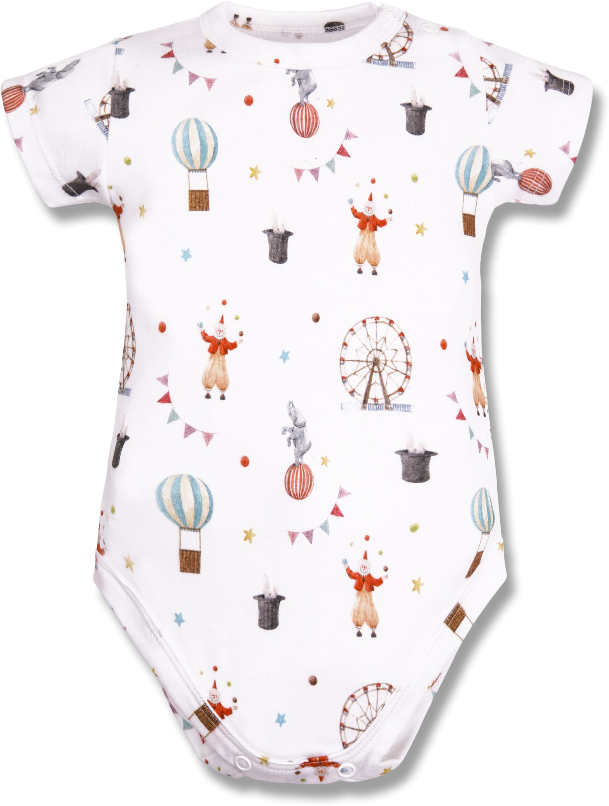 

Боди-футболка Cotton Wonder Circus BV002 74-80 см Белая