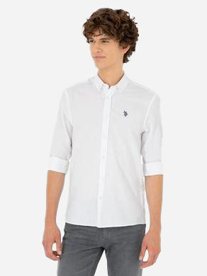 Акція на Сорочка чоловіча U.S. Polo Assn G081SZ004-000-1909107 XL Біла (G081SZ004-000-1909107_XL) від Rozetka