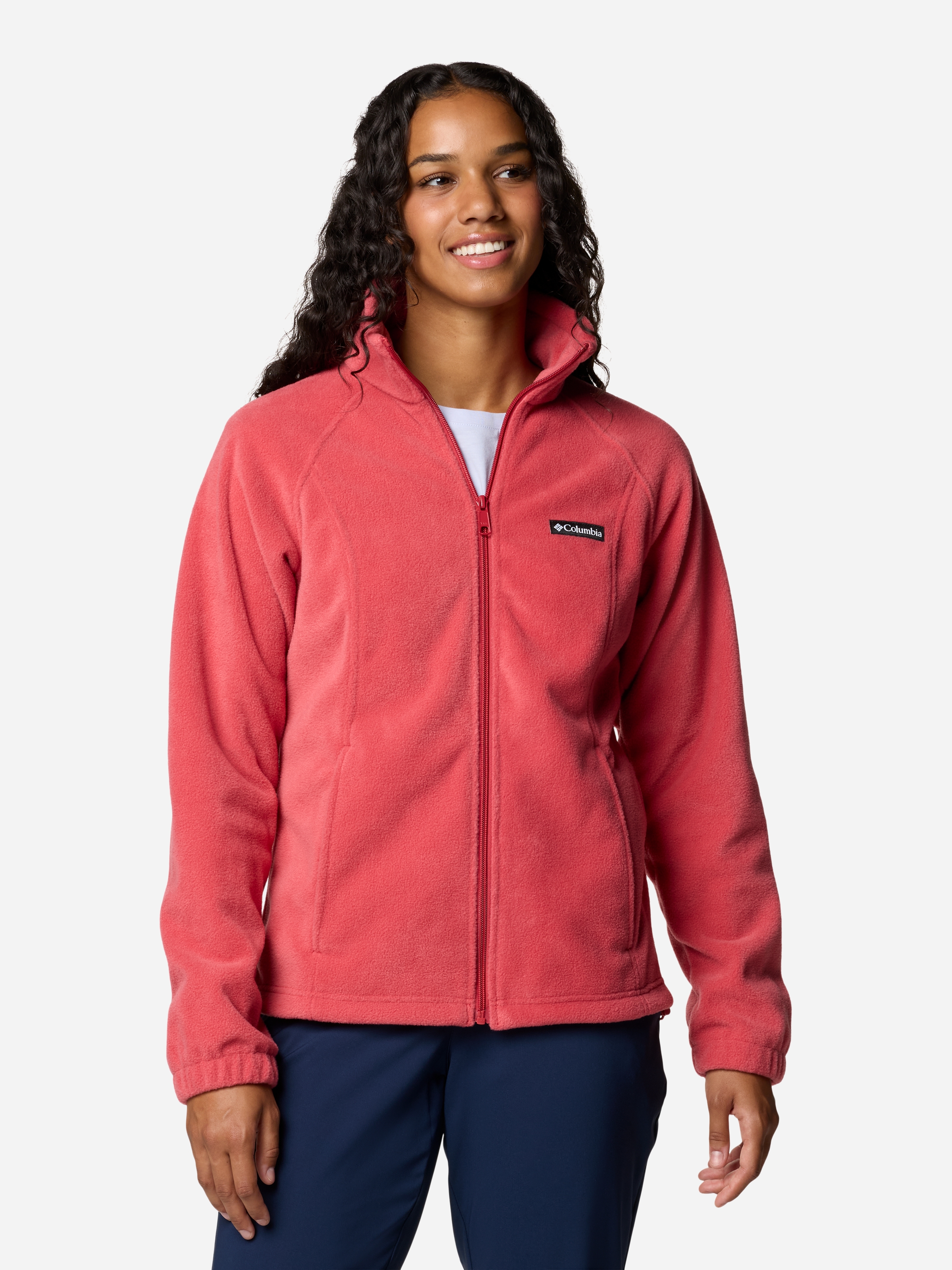 Акція на Толстовка на блискавці без капюшона жіноча Columbia Benton Springs Full Zip 1372111603 XL Червона від Rozetka