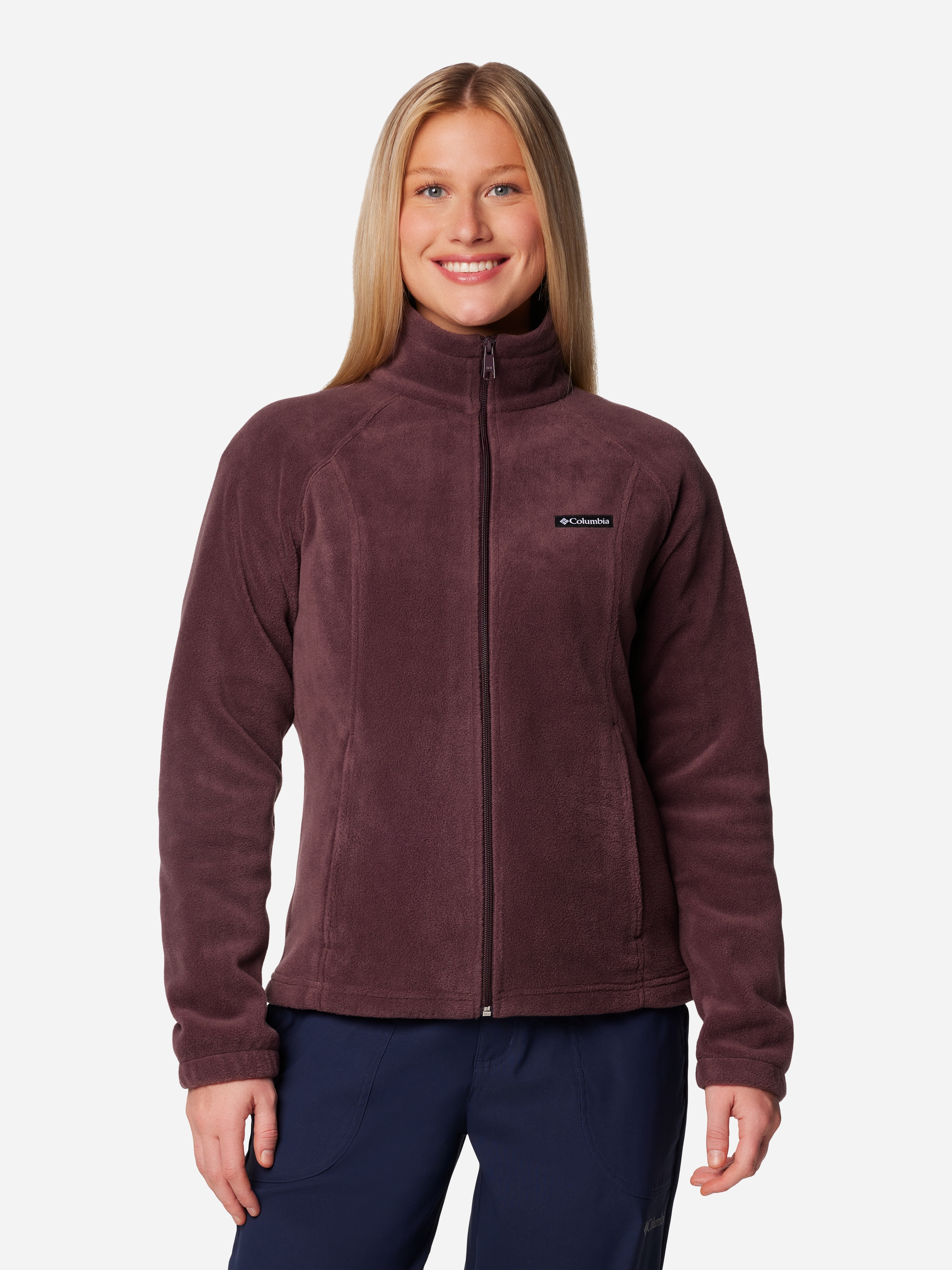 Акція на Толстовка на блискавці без капюшона жіноча Columbia Benton Springs Full Zip 1372111613 L Бордова від Rozetka