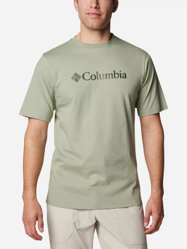 Акція на Футболка бавовняна чоловіча Columbia CSC Basic Logo Short Sleeve 1680053354 M Оливкова від Rozetka