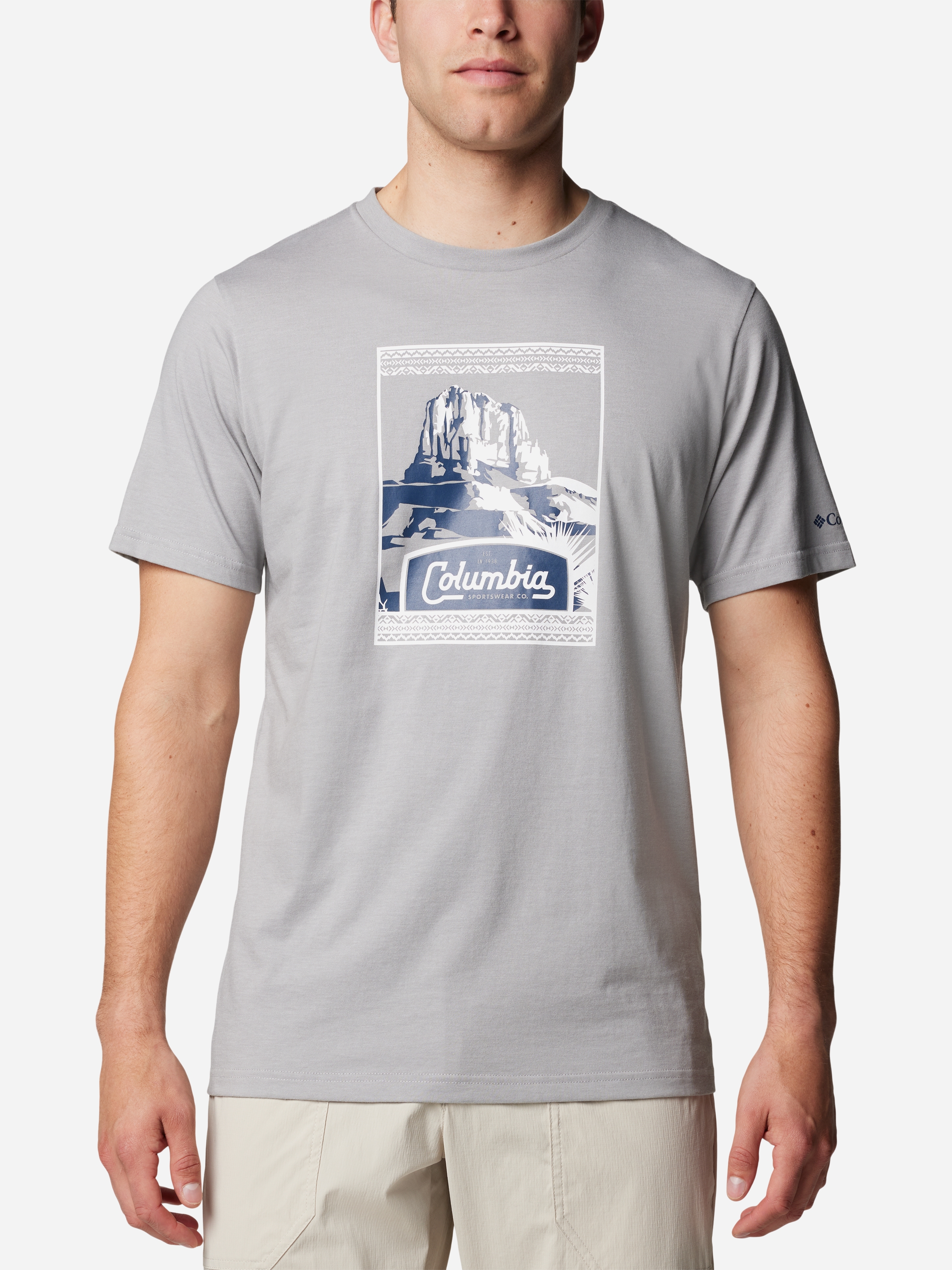 Акція на Футболка бавовняна чоловіча Columbia CSC Seasonal Logo Tee 1991036038 M Сіра від Rozetka