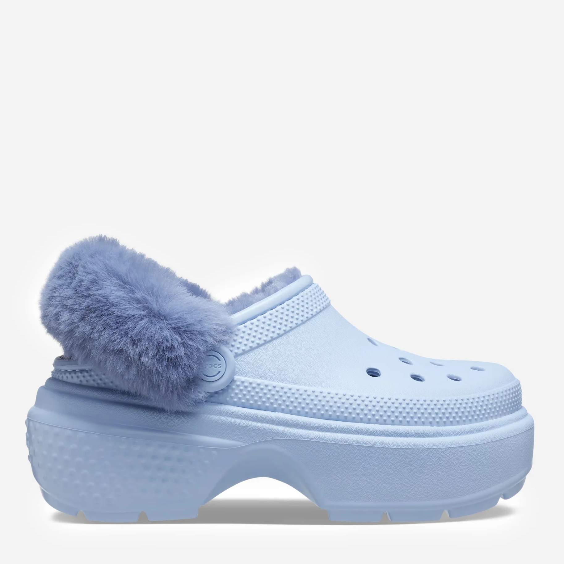 Акція на Жіночі крокси утеплені Crocs Stomp Lined Clog 208546-4NS 38-39 (M6/W8) 24 см Блакитні від Rozetka