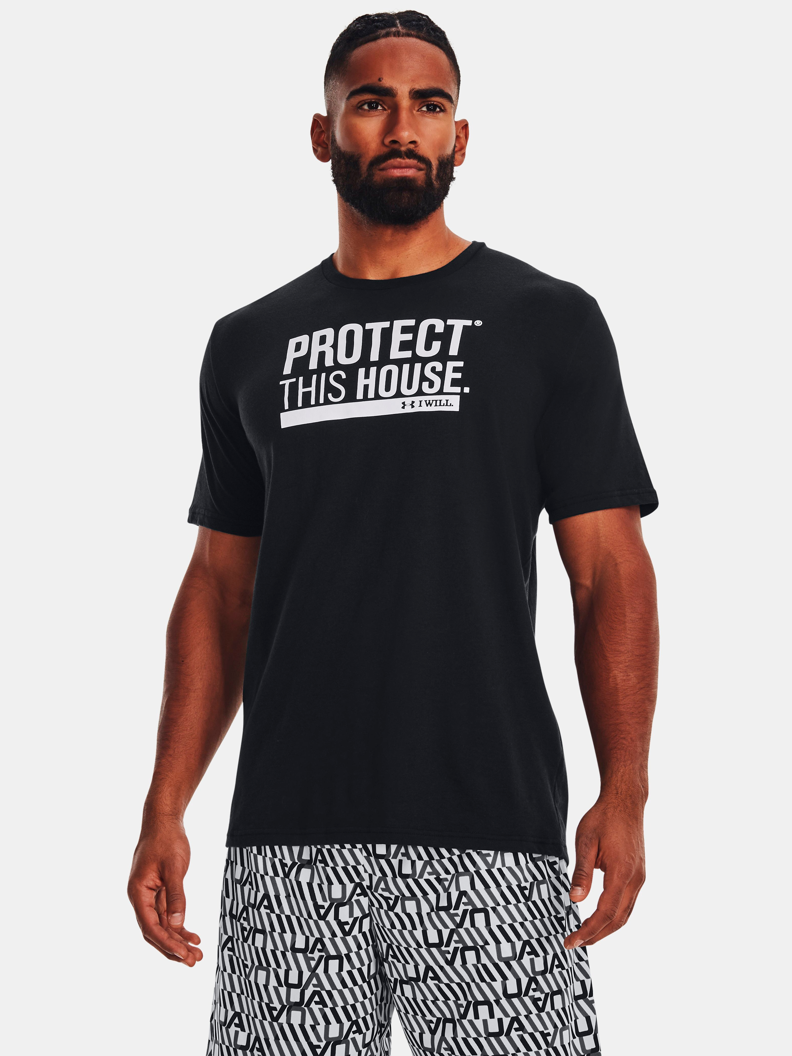 Акція на Футболка чоловіча Under Armour Ua Protect This House Ss 1379022-001 L Чорна від Rozetka