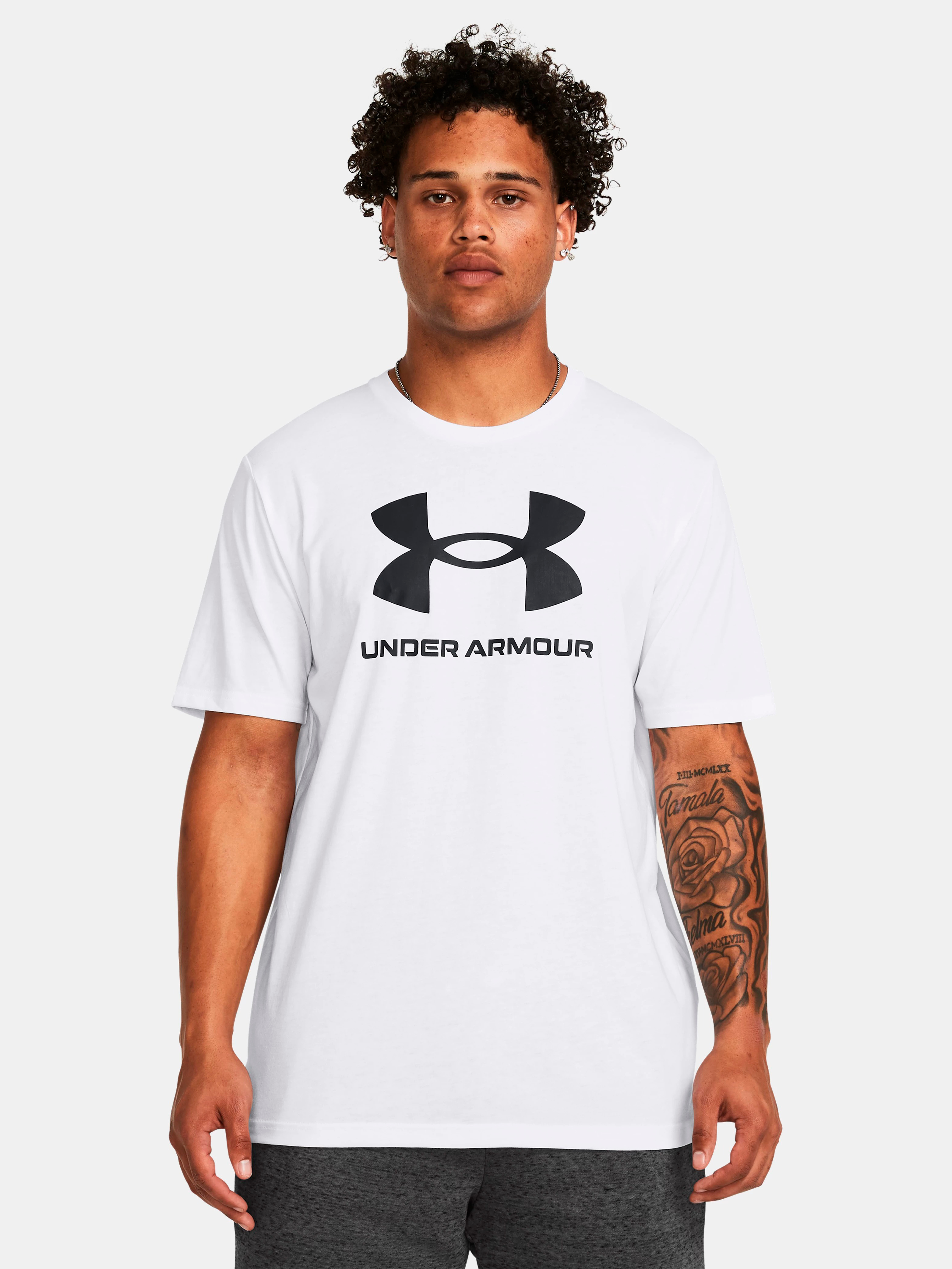 Акція на Футболка чоловіча Under Armour Ua Sportstyle Logo Update Ss 1382911-100 S Біла від Rozetka