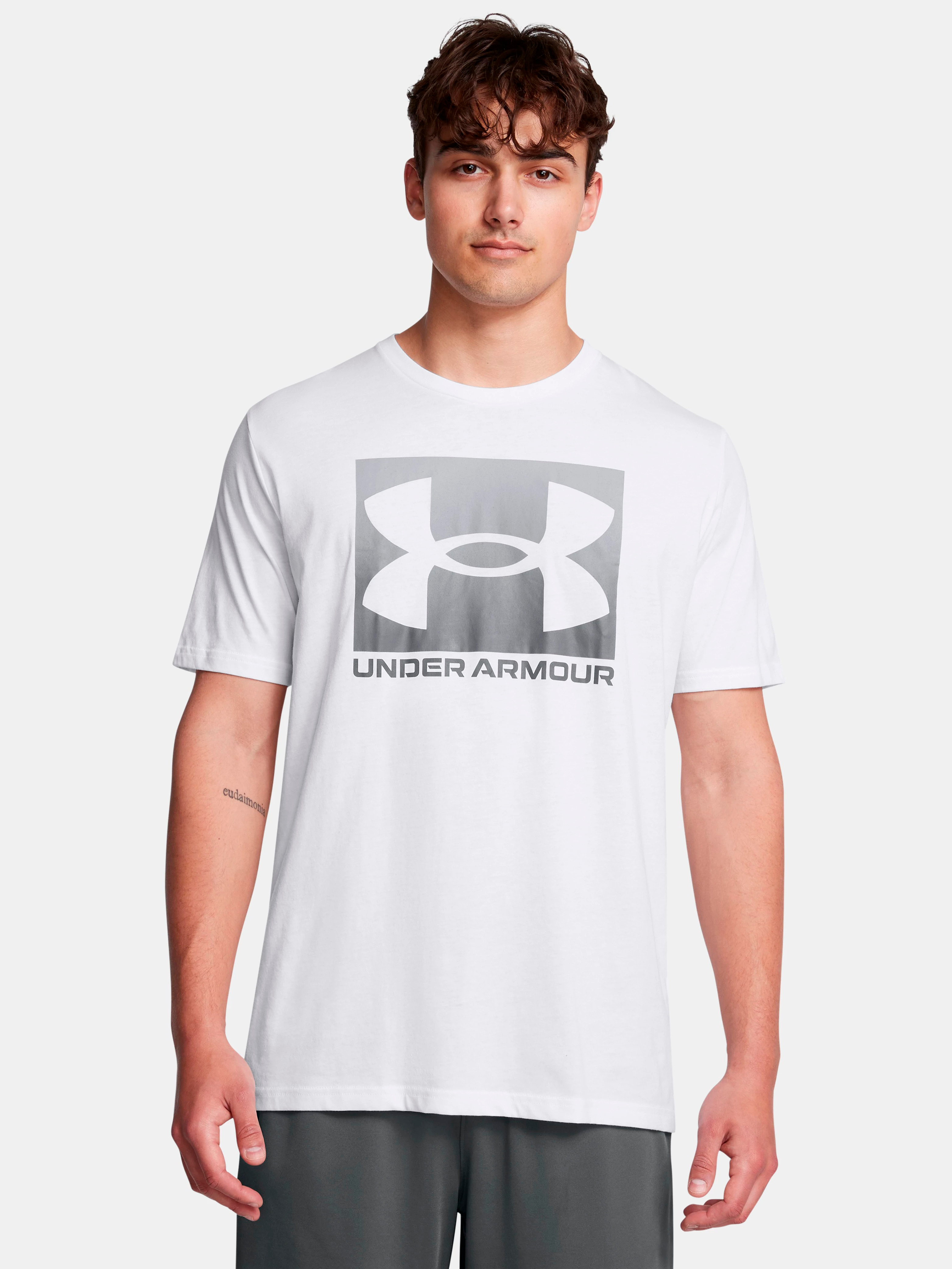 Акція на Футболка чоловіча Under Armour Ua M Boxed Sports Ss 1386793-100 L Біла від Rozetka