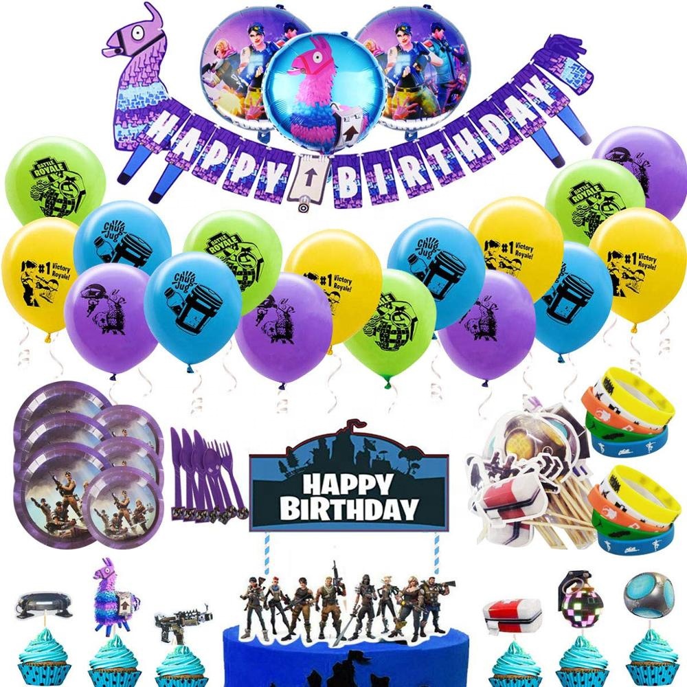 

Набор Украшений для Вечеринок и Дня Рождения UrbanBall Fortnite, Баннер Happy Birthday, Воздушные шары, Серверовка стола Фортнайт (HP-ZQ-006)