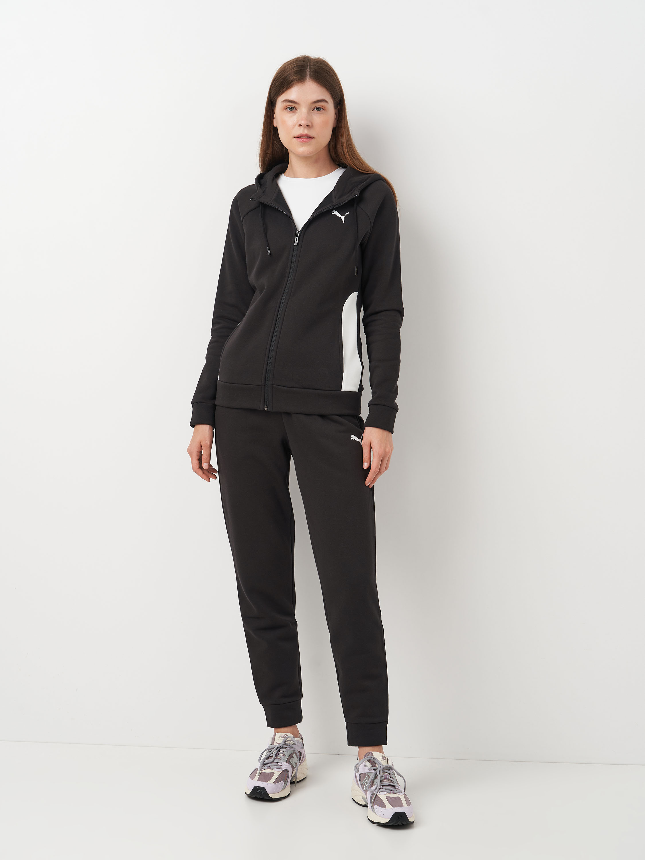 Акція на Спортивний костюм утеплений жіночий Puma Classic Hooded Tracksuit Fl 68303501 M Чорний від Rozetka