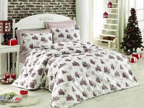 

Комплект постельного белья Cotton Box Printed, двуспальный, 100% хлопок, разные цвета