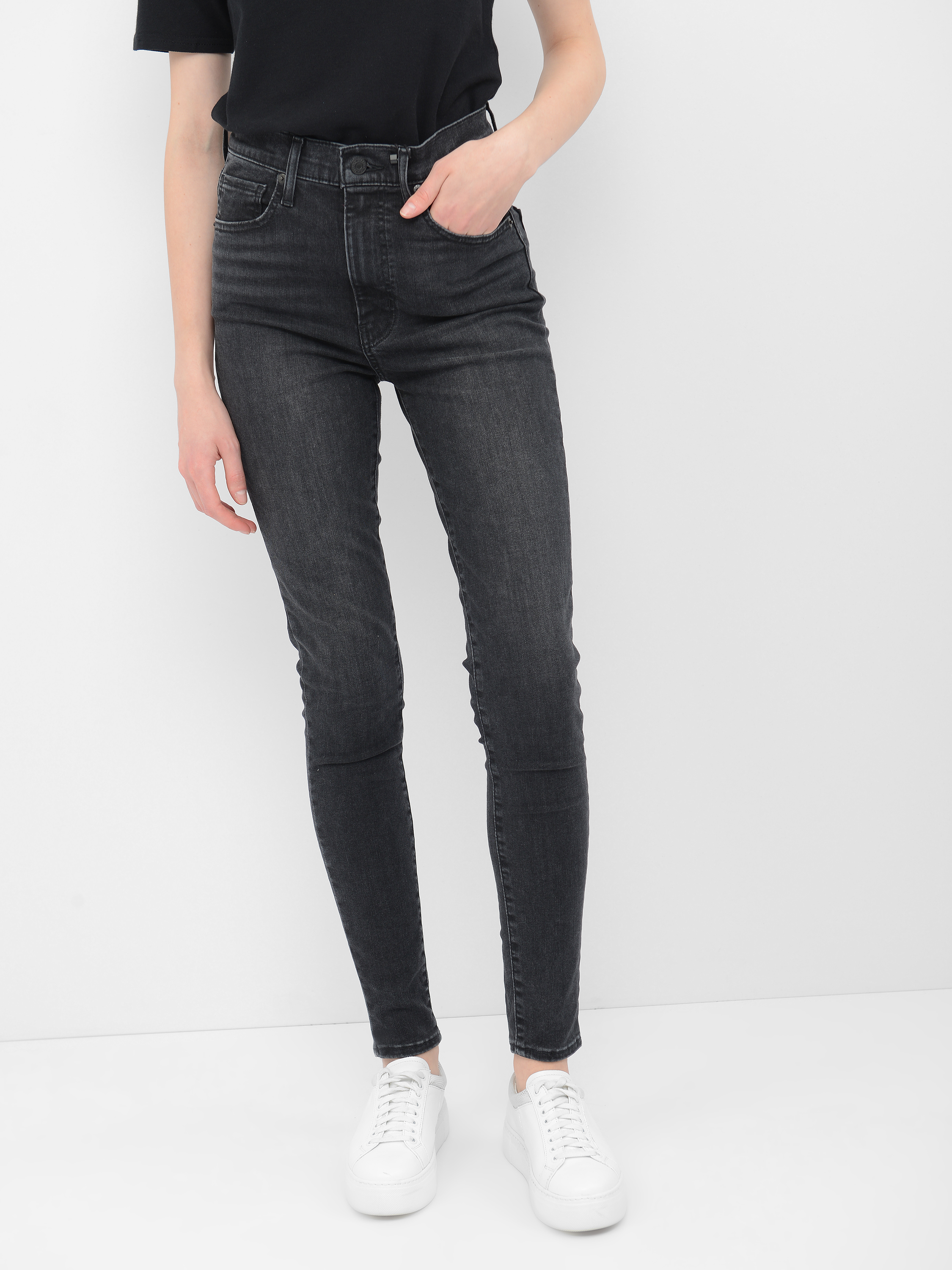 Акція на Джинси Skinny жіночі Levi's Mile High Super Skinny 22791-0147 30-32 Чорні від Rozetka