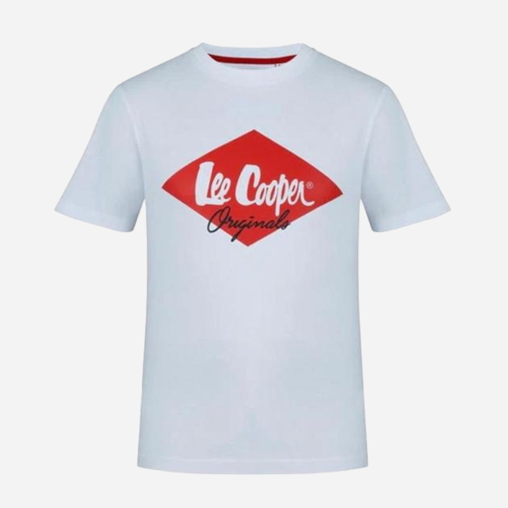 Акція на Футболка бавовняна довга чоловіча Lee Cooper 597112-01 XXL White від Rozetka