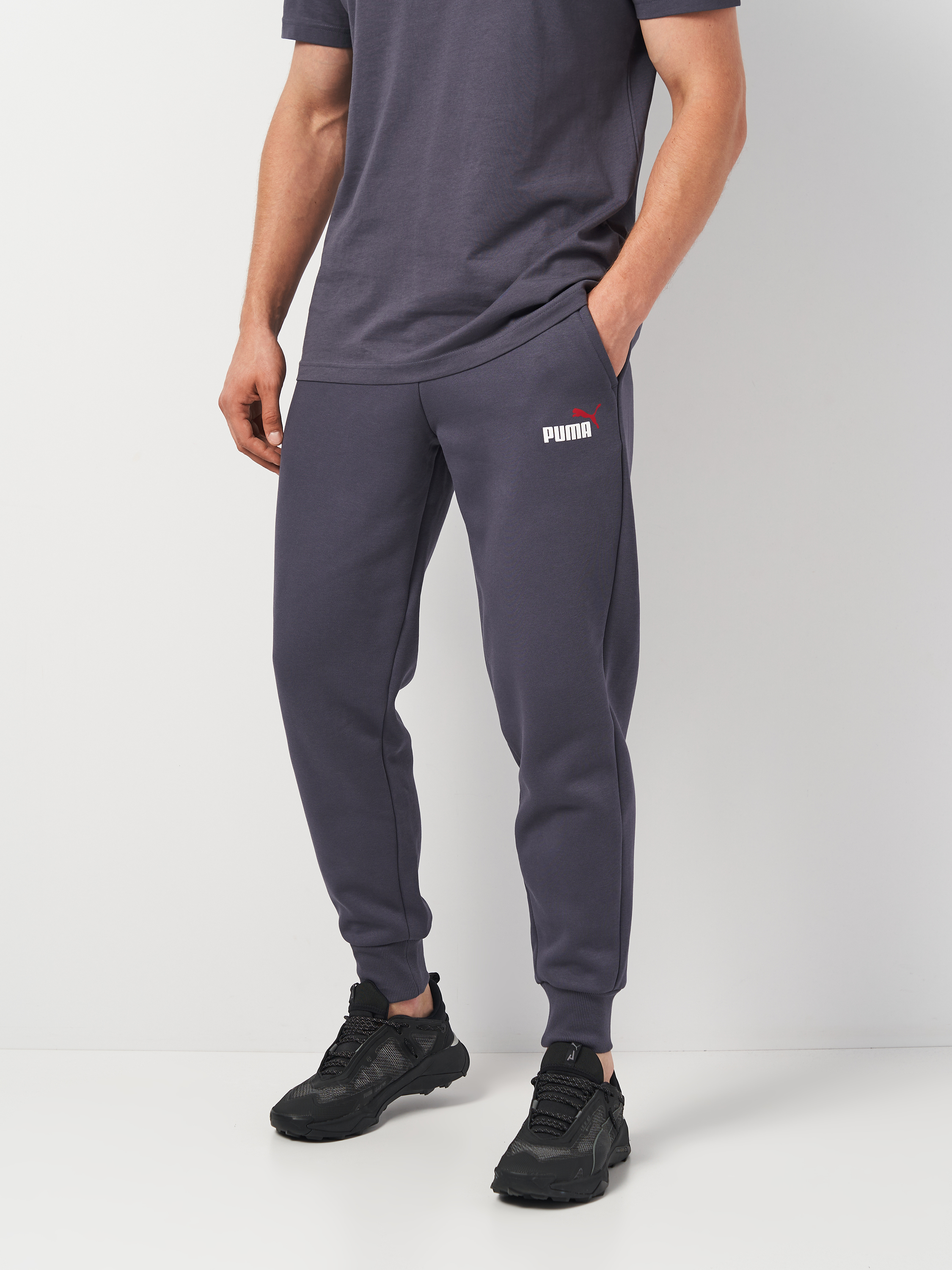 Акція на Спортивні штани чоловічі Puma Ess+ 2 Col Logo Pants 58676769 XXL Сірі від Rozetka