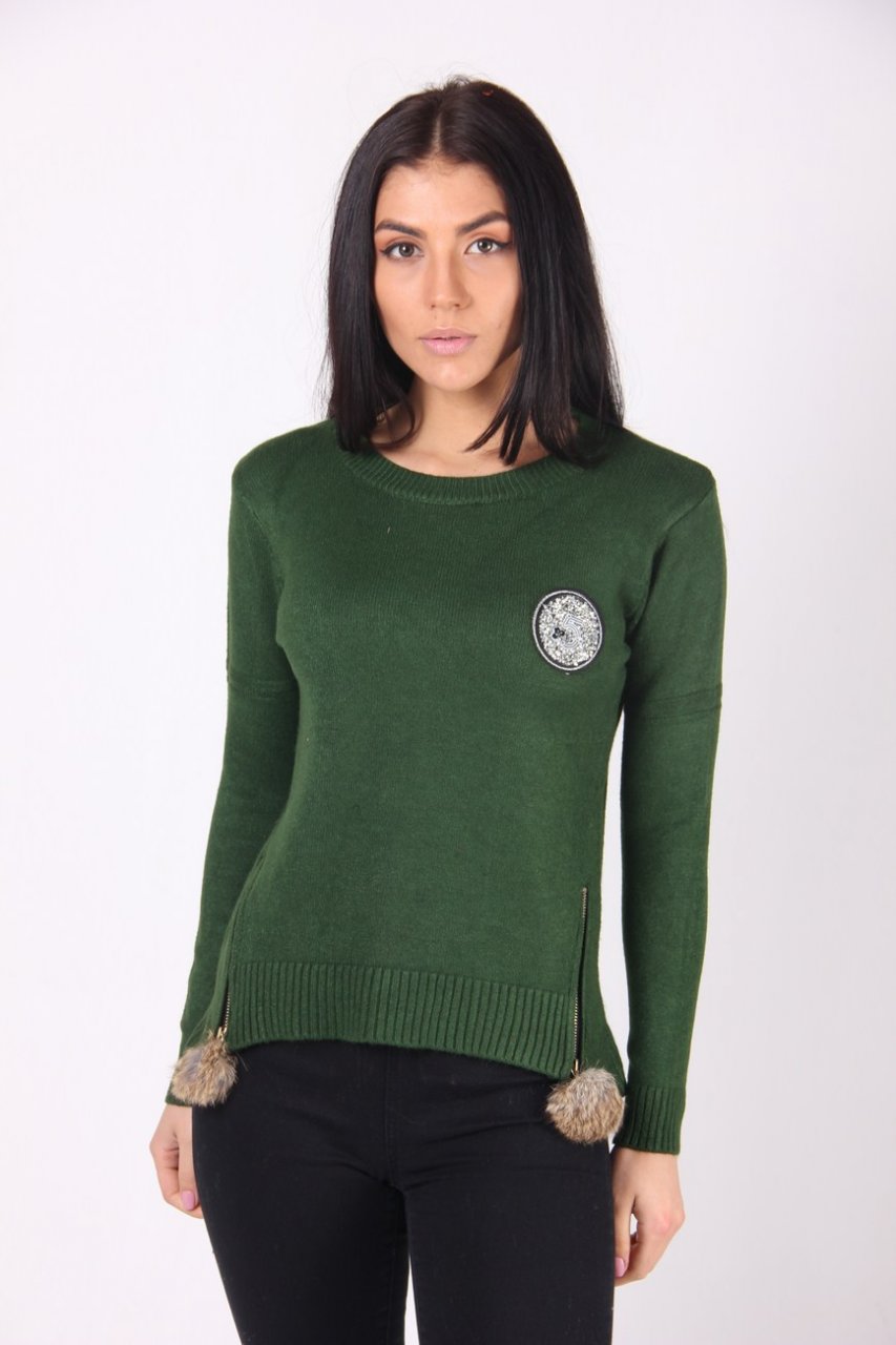 

Кофта женская LadiesFashion 9706 с замочками (Зеленый M)
