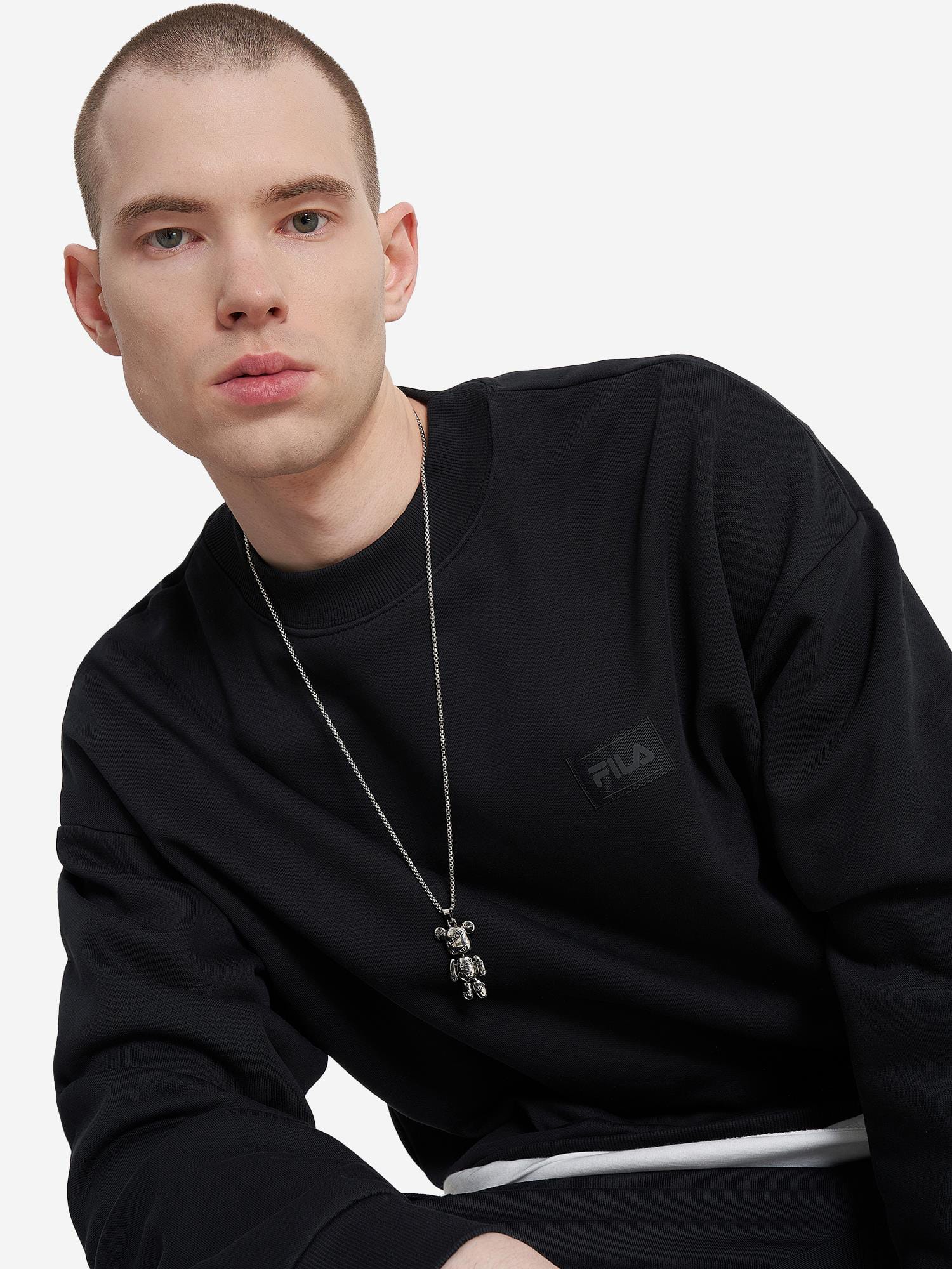 Акція на Світшот оверсайз чоловічий Fila Men's jumper 129492-99 52-54 Чорний від Rozetka