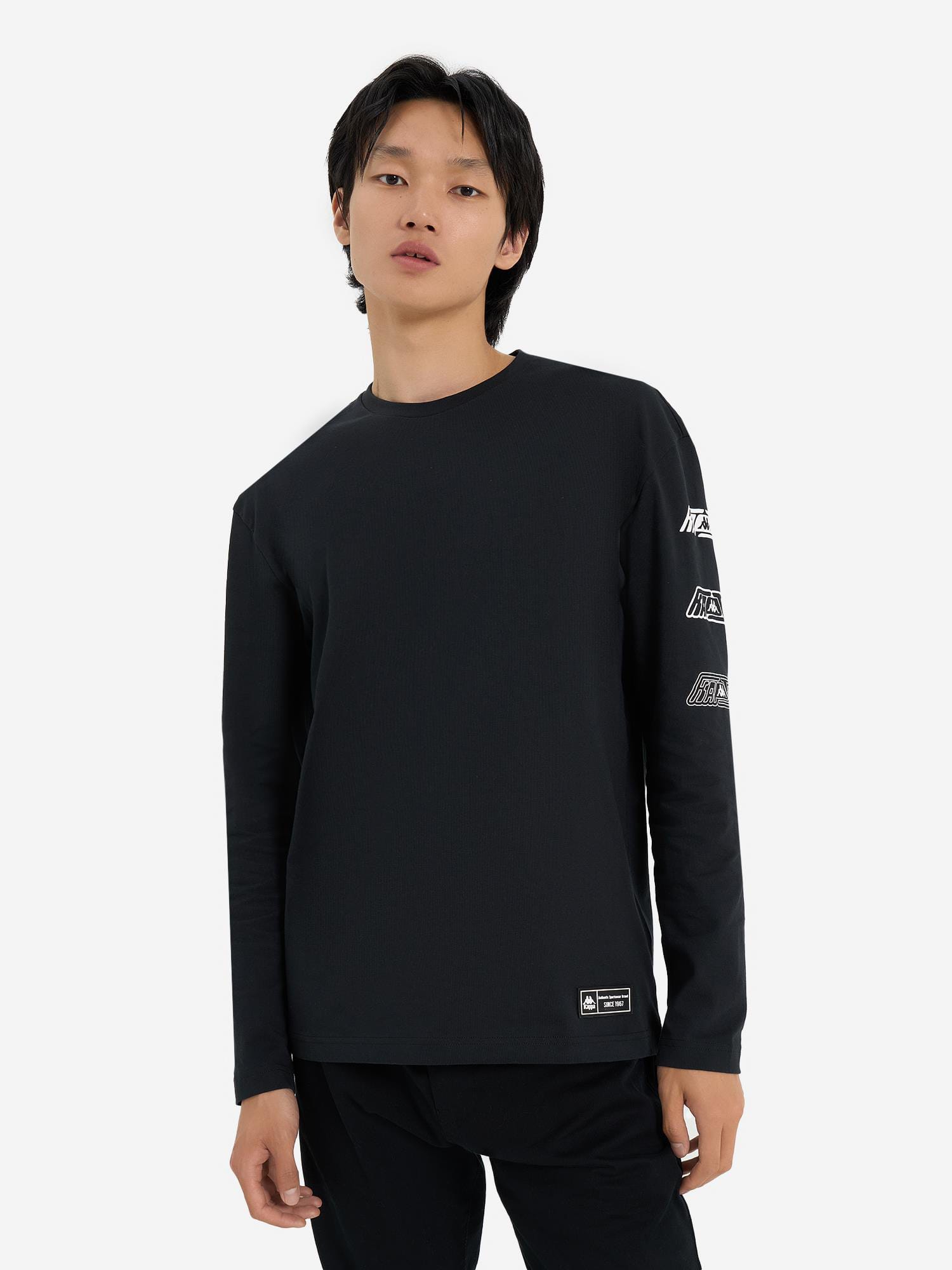 Акція на Чоловічий лонгслів Kappa Men's jumper 131044-99 52-54 Чорний від Rozetka