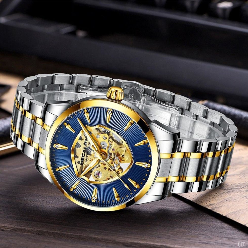 

Часы мужские Megalith 8210M Silver-Gold- Blue