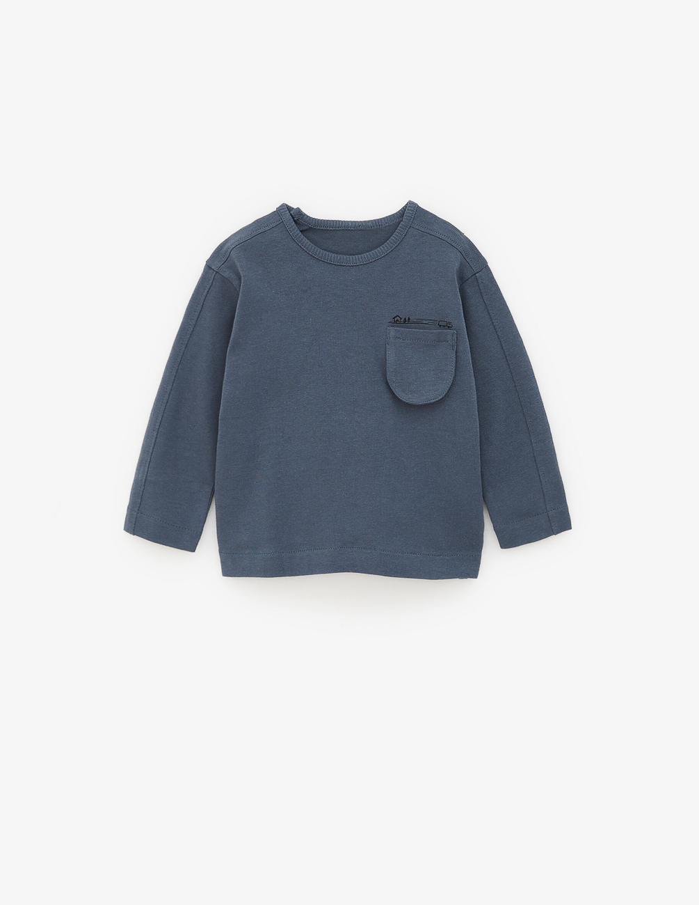 

Футболка д/р Zara ДМ001271 (0722/550/807) цвет серый 74