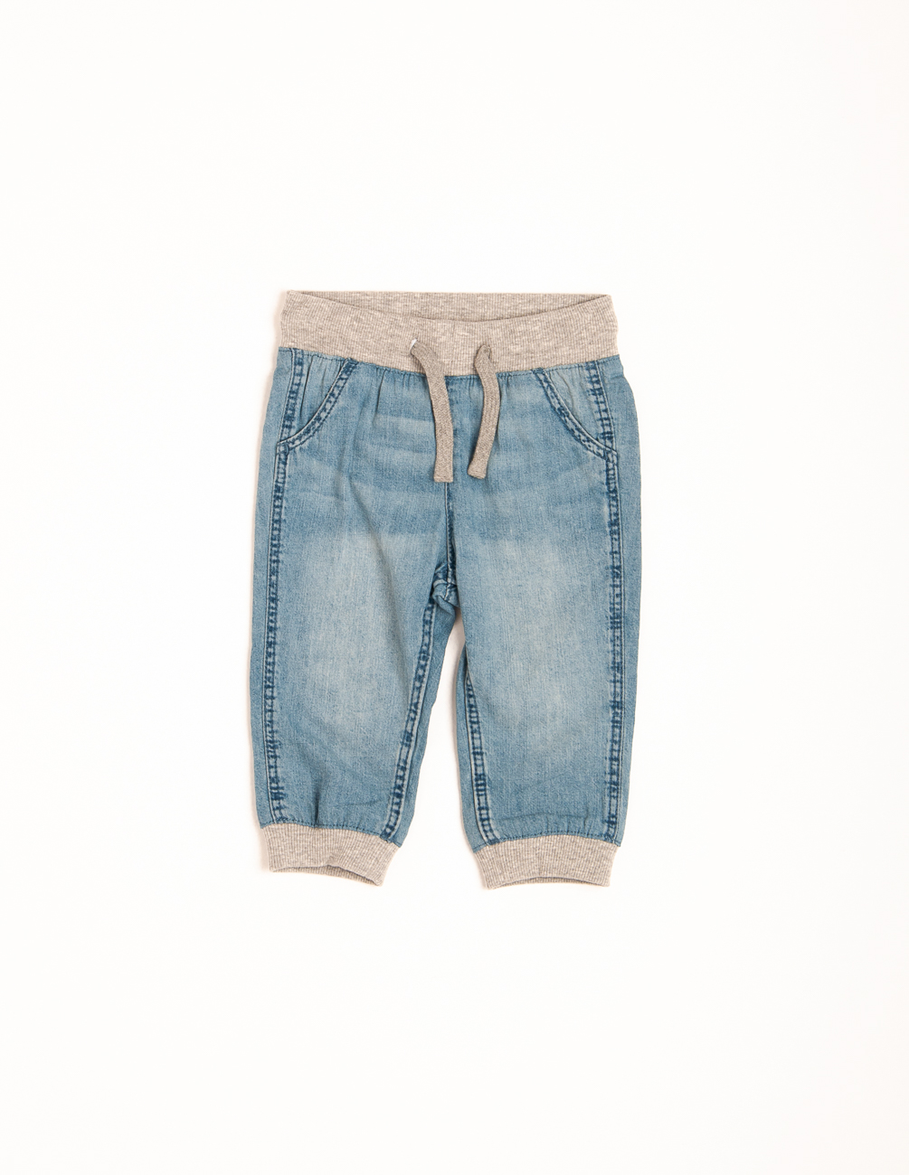 

Брюки H&M ДМ001697 цвет голубой-серый 80