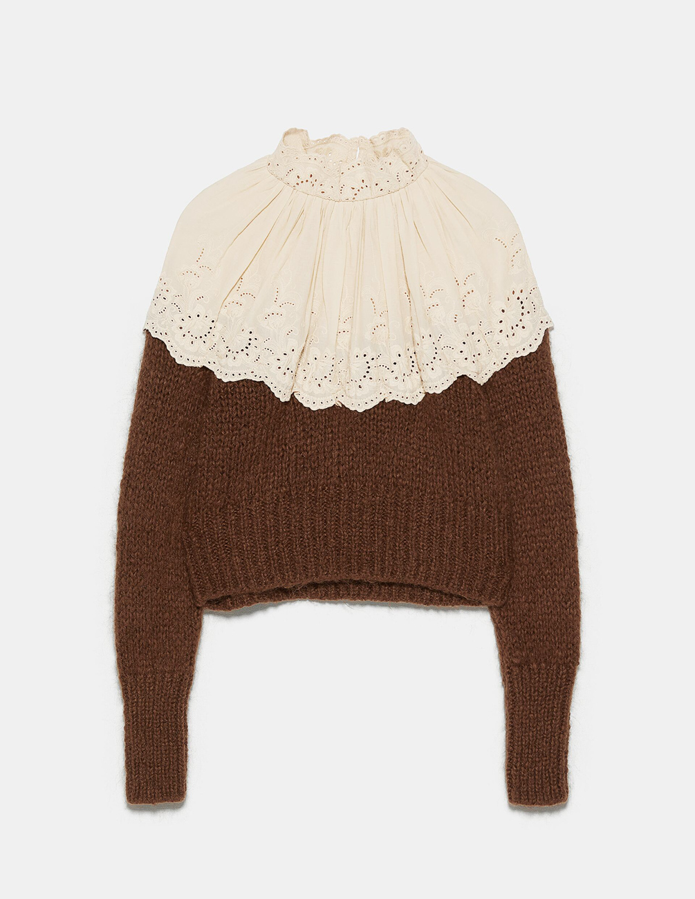 

Свитер Zara Ж1049973 (6771/108/700) цвет коричневый-бежевый S