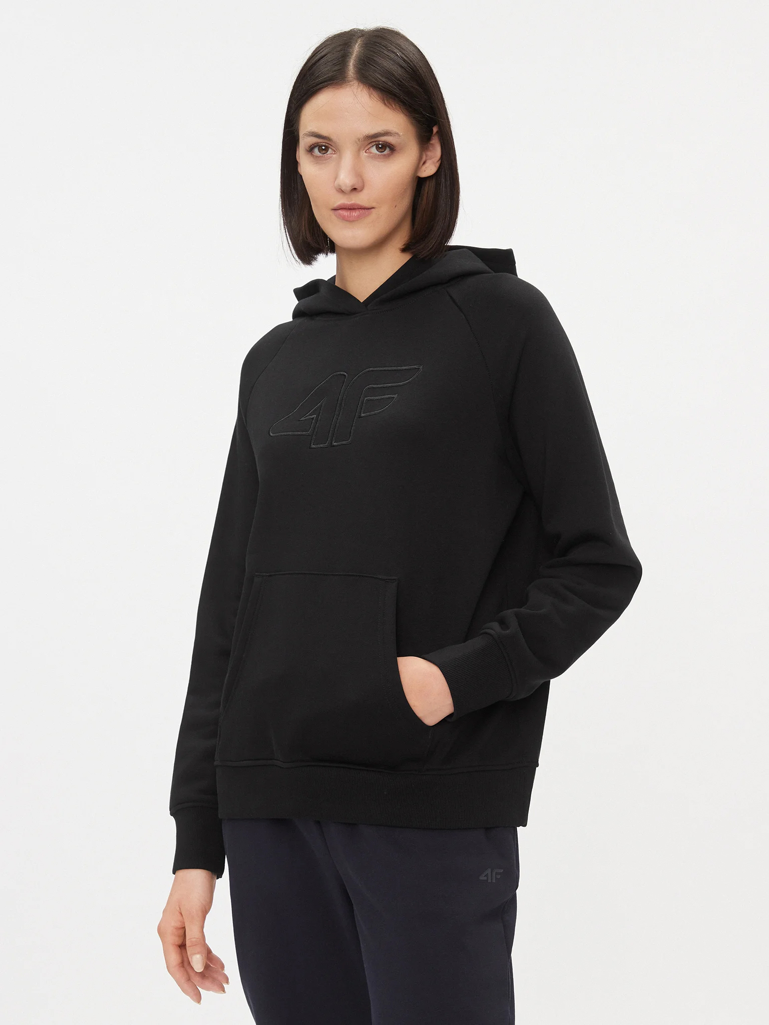 Акція на Худі жіноче 4F Sweatshirt F0765 4FAW23TSWSF0765-20S S Чорне від Rozetka