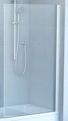 

Шторка для ванны RAVAK CVS1-80 Transp 7QR40100Z1 white правосторонняя