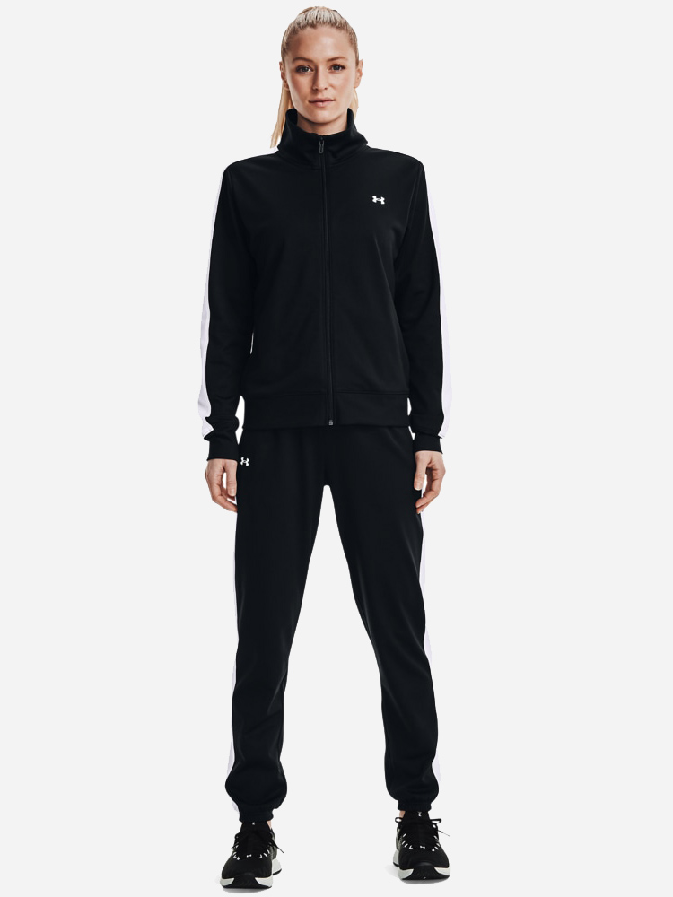 Акція на Спортивний костюм жіночий Under Armour Tricot Tracksuit 1365147-001 XS Чорний від Rozetka