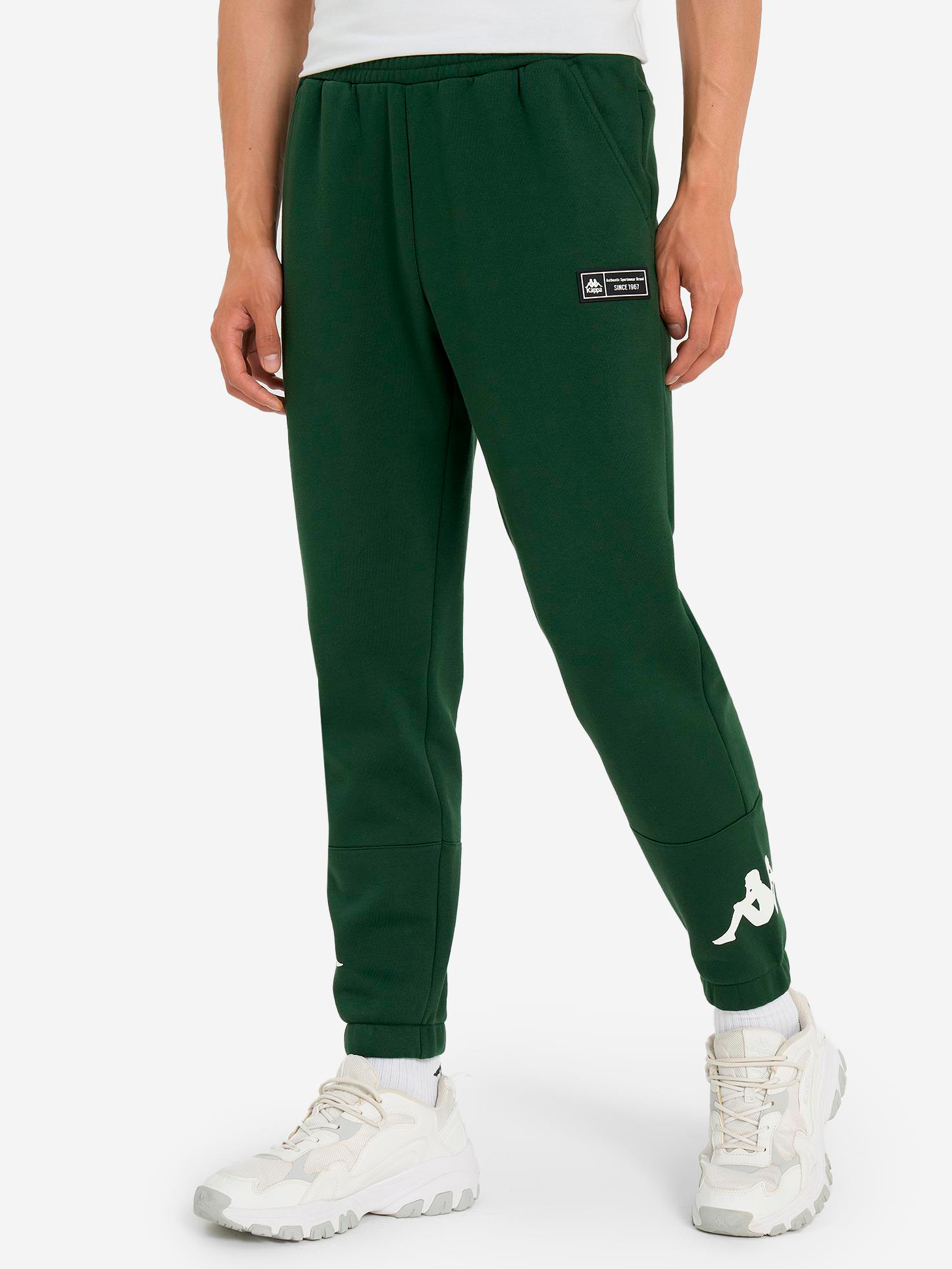 Акція на Спортивні штани чоловічі Kappa Men's trousers 130326-74 48 Темно-зелені від Rozetka