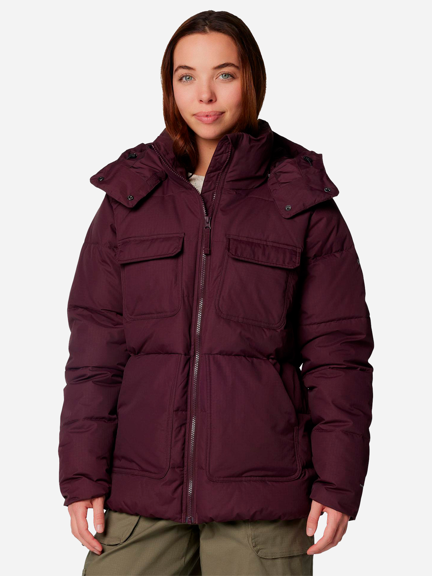 Акція на Куртка зимова жіноча Columbia Omni-Heat Longhorn Ridge Insulated Jacket 2085521-607 L Темно-бордова від Rozetka