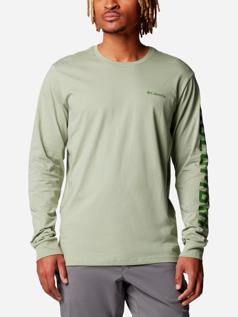 Акція на Лонгслів чоловічий Columbia Rockaway River Graphic LS Tee 2022191-348 XL Зелений від Rozetka