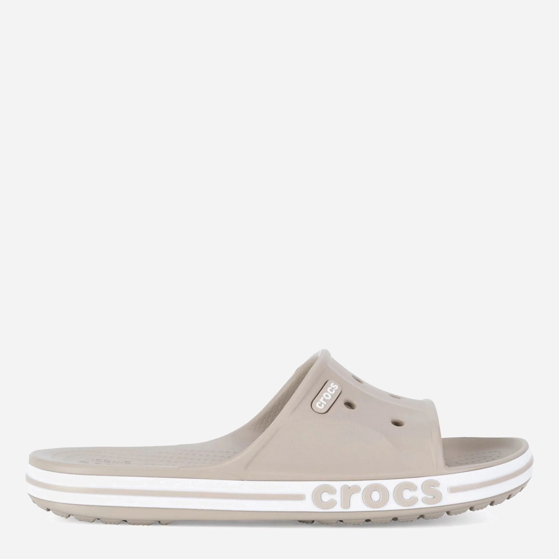 Акція на Жіночі шльопанці для пляжу Crocs Bayaband Slide 205392-2V3 39-40 (M7/W9) 25 см Бежеві від Rozetka