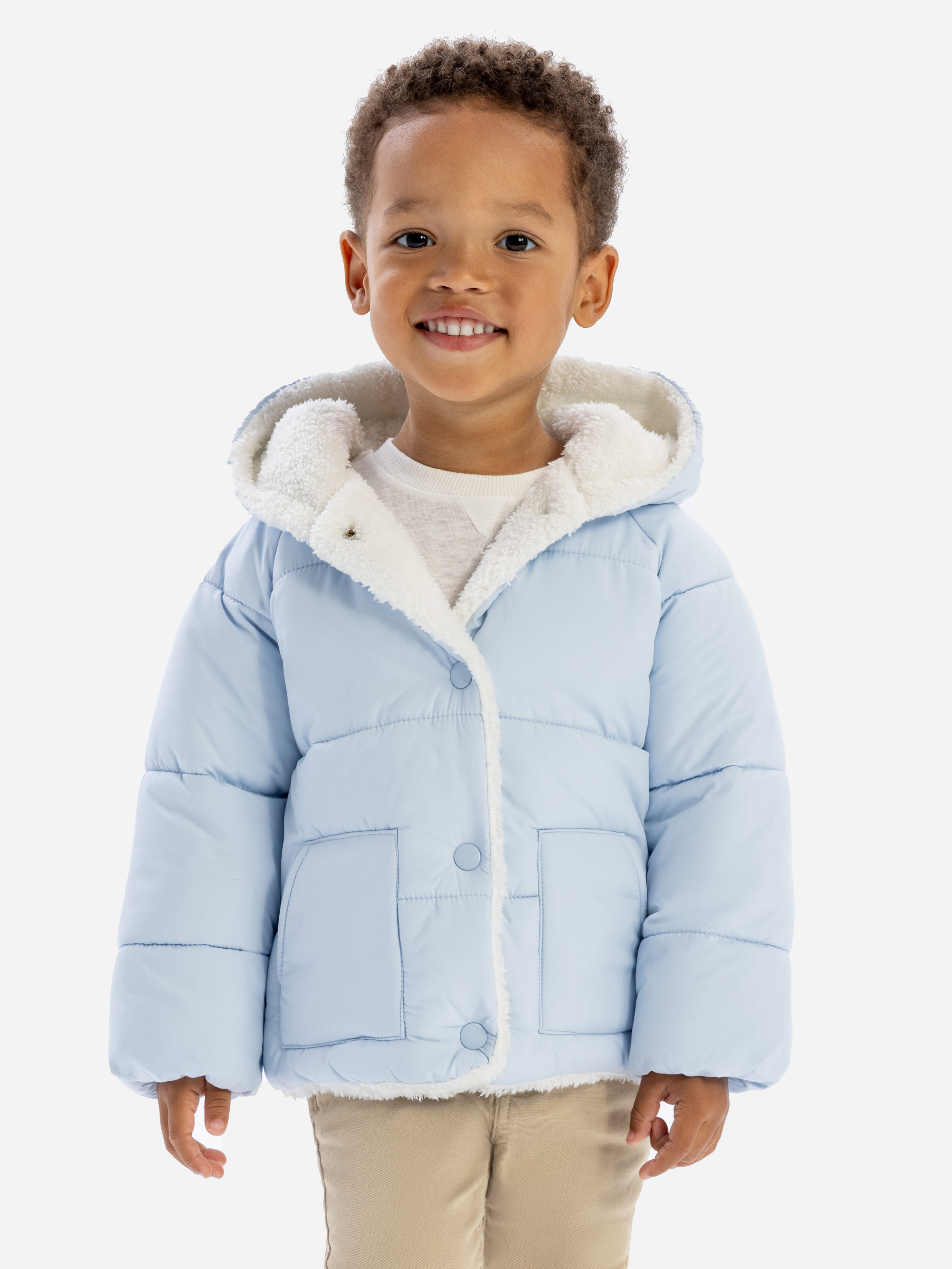 Акція на Дитяча зимова куртка для хлопчика Minoti 21babycoat7 41010KID 80-86 см Блакитна від Rozetka