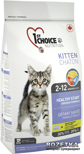 

Сухой корм для котят 1st Choice Kitten со вкусом курицы 10 кг