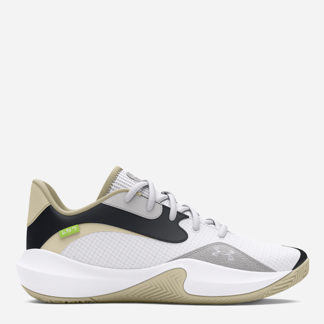 Акція на Чоловічі кросівки для баскетболу Under Armour Lockdown 7 Low 3027646-100 41 (8US) 26 см Білі від Rozetka