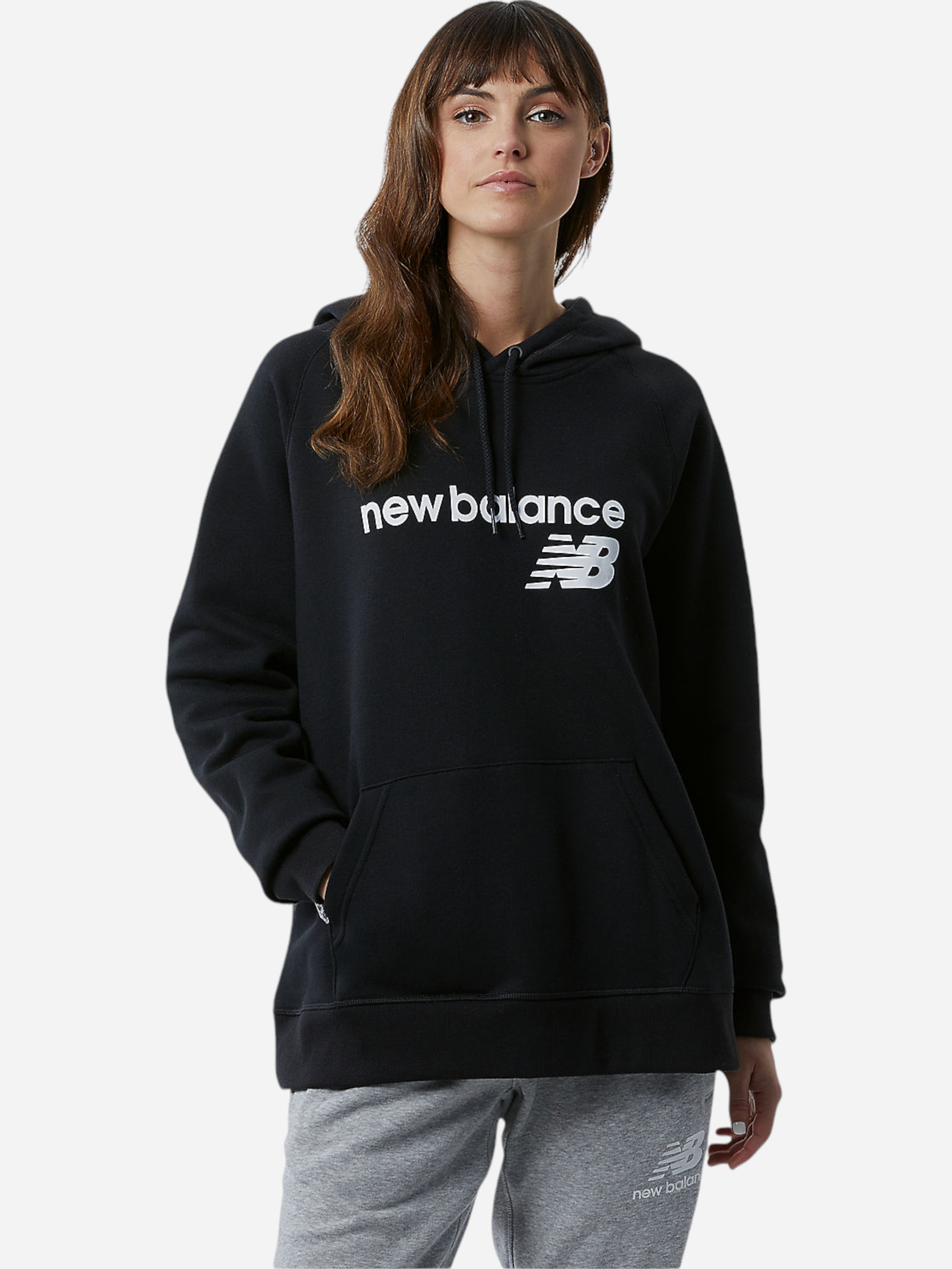 Акція на Худі жіноче New Balance NBWT03810BK M Чорне від Rozetka