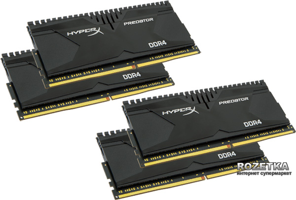 Оперативная память Kingston DDR4-3000 16384MB PC4-24000 (Kit of 4x4096 ...