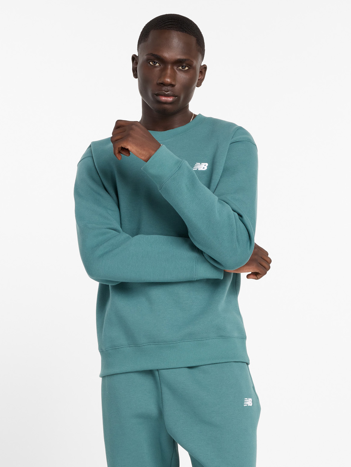 Акція на Світшот оверсайз на флісі чоловічий New Balance Sport Essentials Fleece MT41510NUS M Світло-зелений від Rozetka