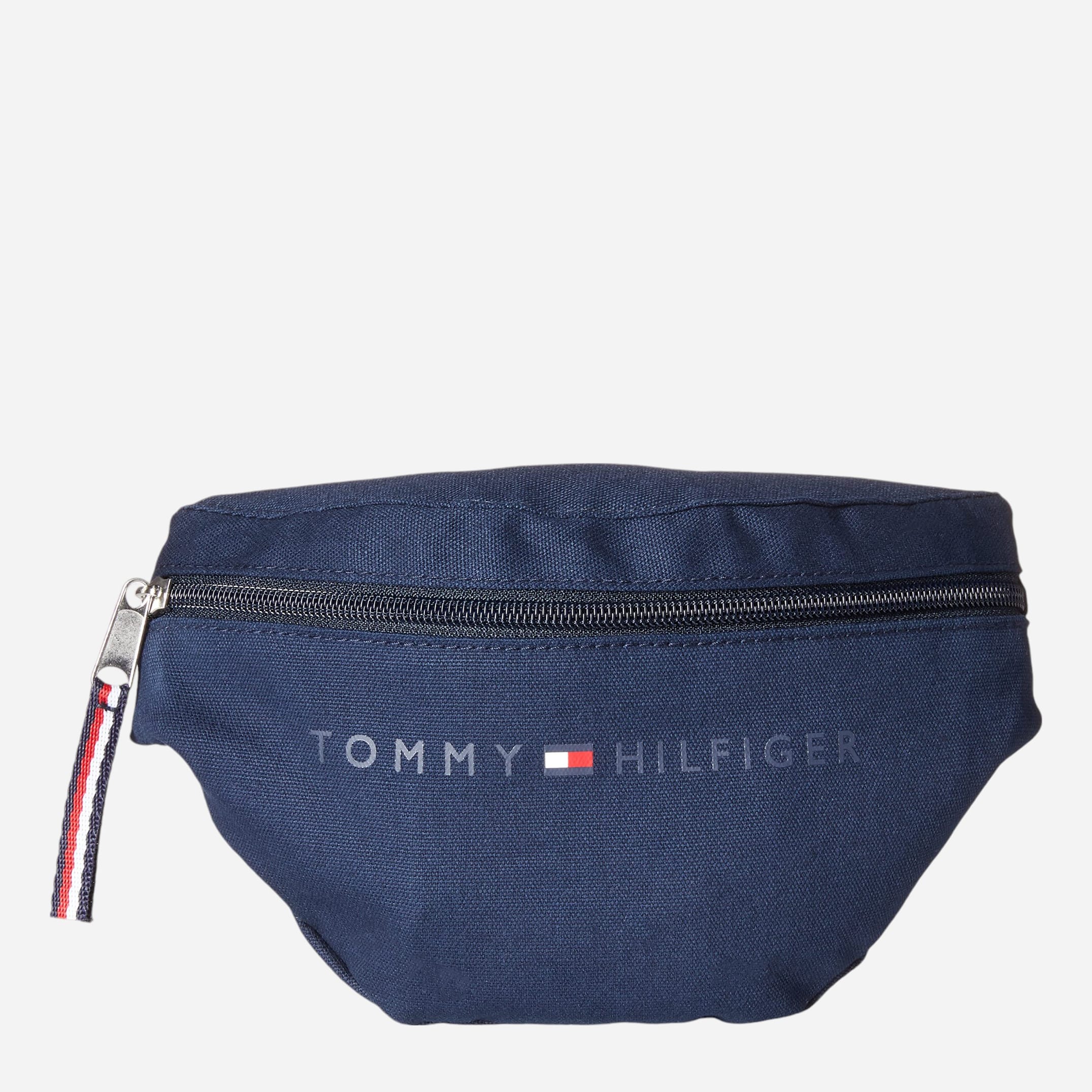 Акція на Сумка на пояс бананка чоловіча тканинна Tommy Hilfiger 132395909 Синя від Rozetka