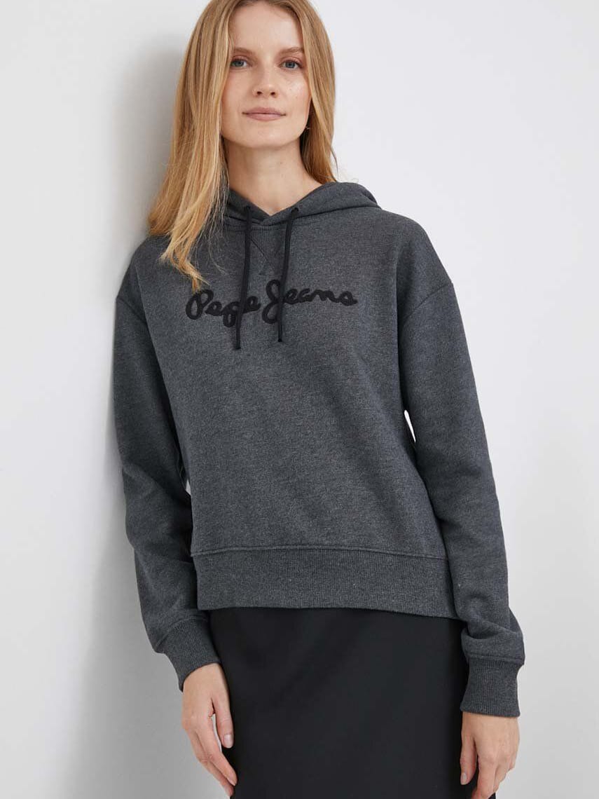 Акція на Худі жіноче Pepe Jeans London 405516328 L Сіре від Rozetka