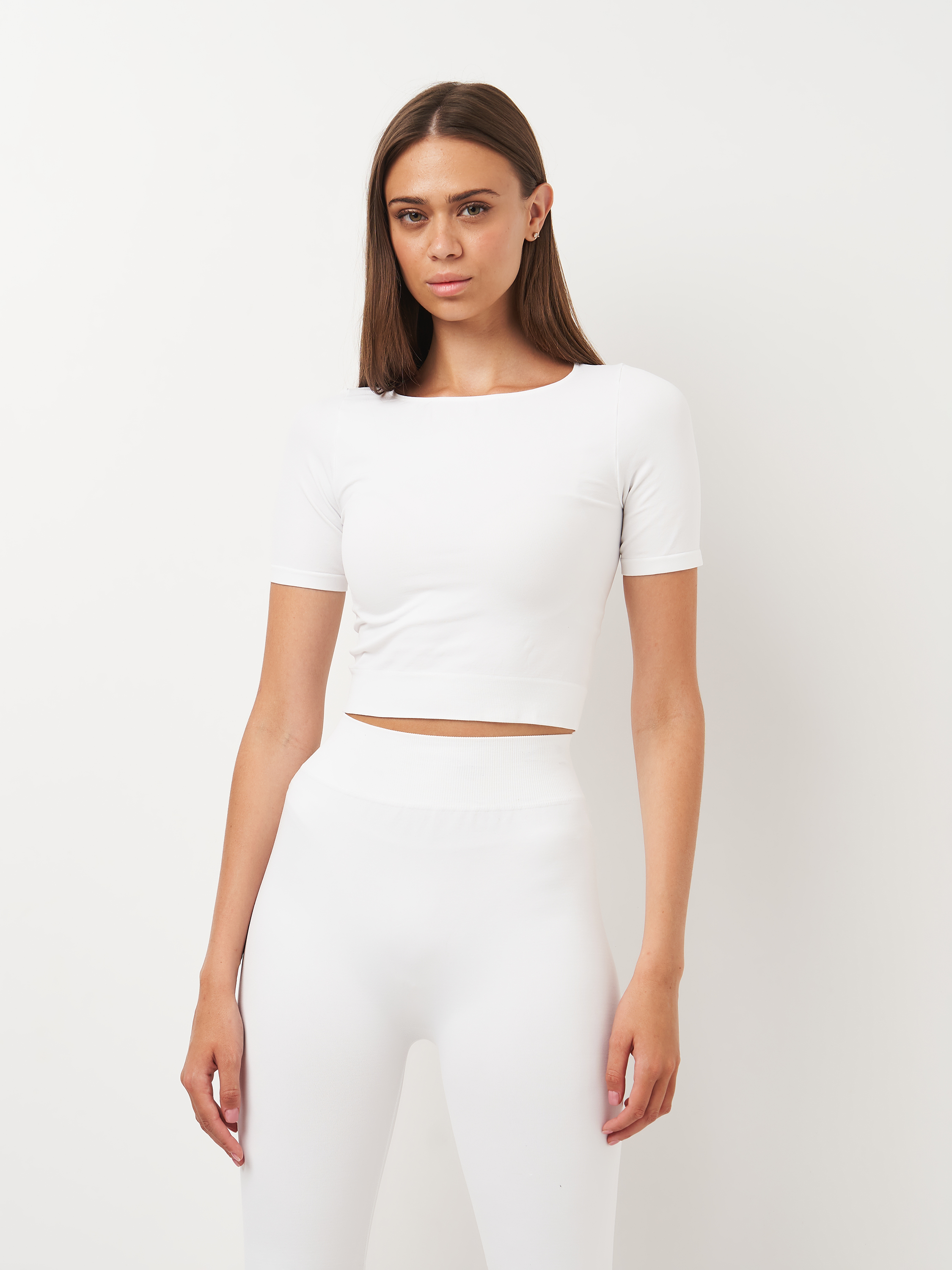 Акція на Топ жіночий Giulia Crop T-Shirt S/M Білий від Rozetka