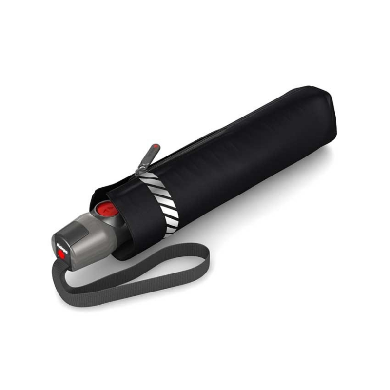 

Зонт складной Knirps T.200 Medium Duomatic Reflective Black Kn9532007151