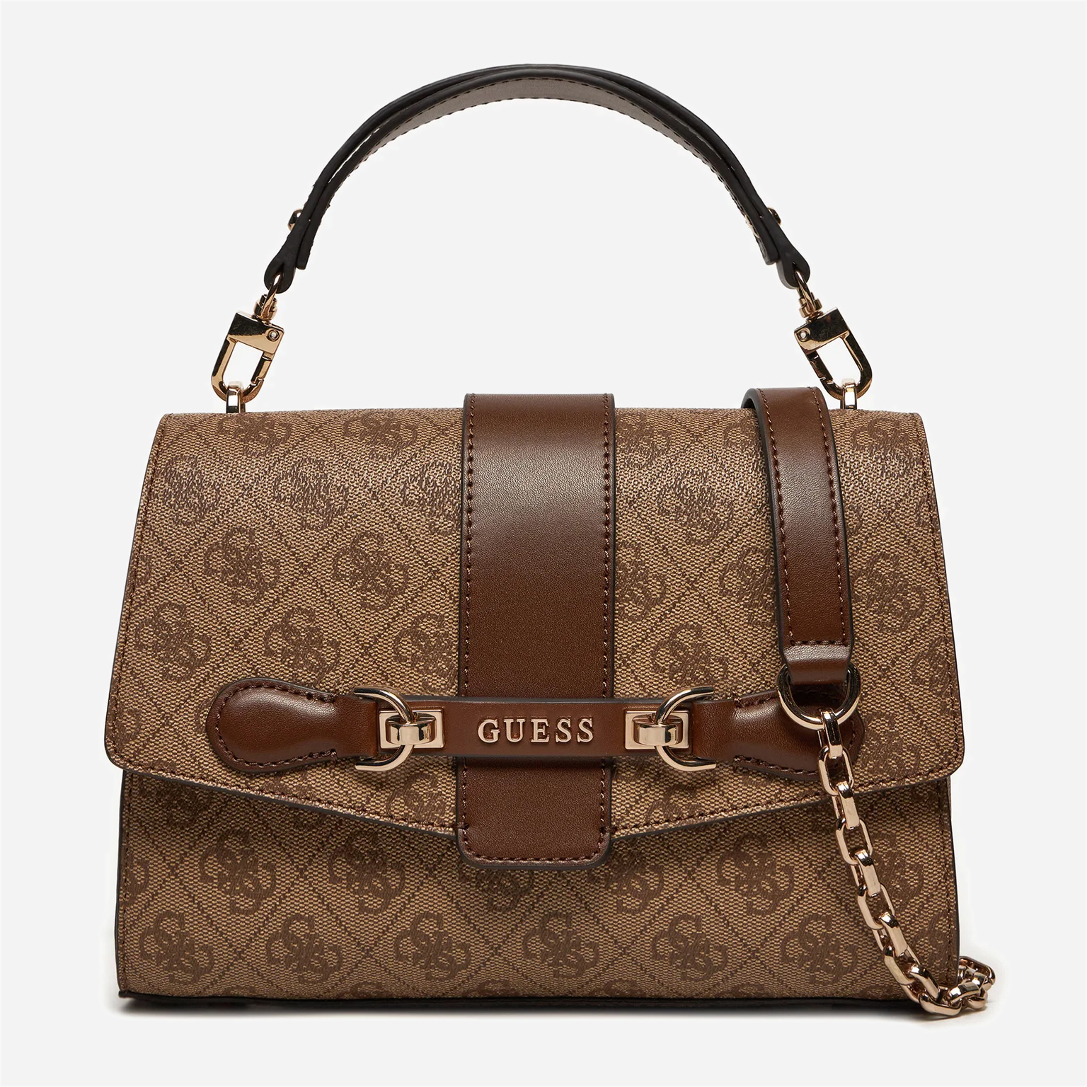 Акція на Сумка крос-боді жіноча Guess HWSG95-00200-LGW LATTE LOGO/BROWN від Rozetka