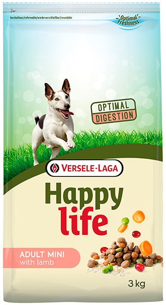 

Cухой корм для взрослых собак Happy Life Мини со вкусом ягненка 3 кг