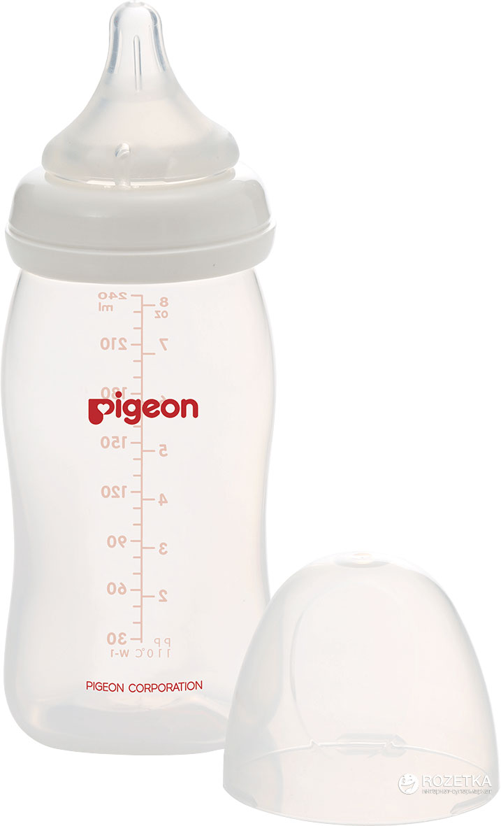 Акция на Бутылочка для кормления Pigeon SofTouch Peristaltic Plus 240 мл PP (4902508785402) от Rozetka UA