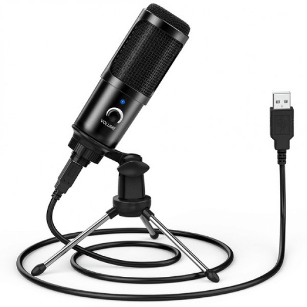 

Микрофон конденсаторный Folem DM-18 USB + тренога Черный