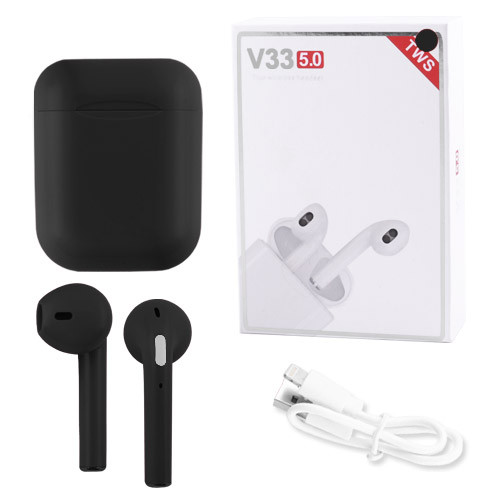 

Беспроводные bluetooth наушники Sensor V33 5.0 с кейсом black