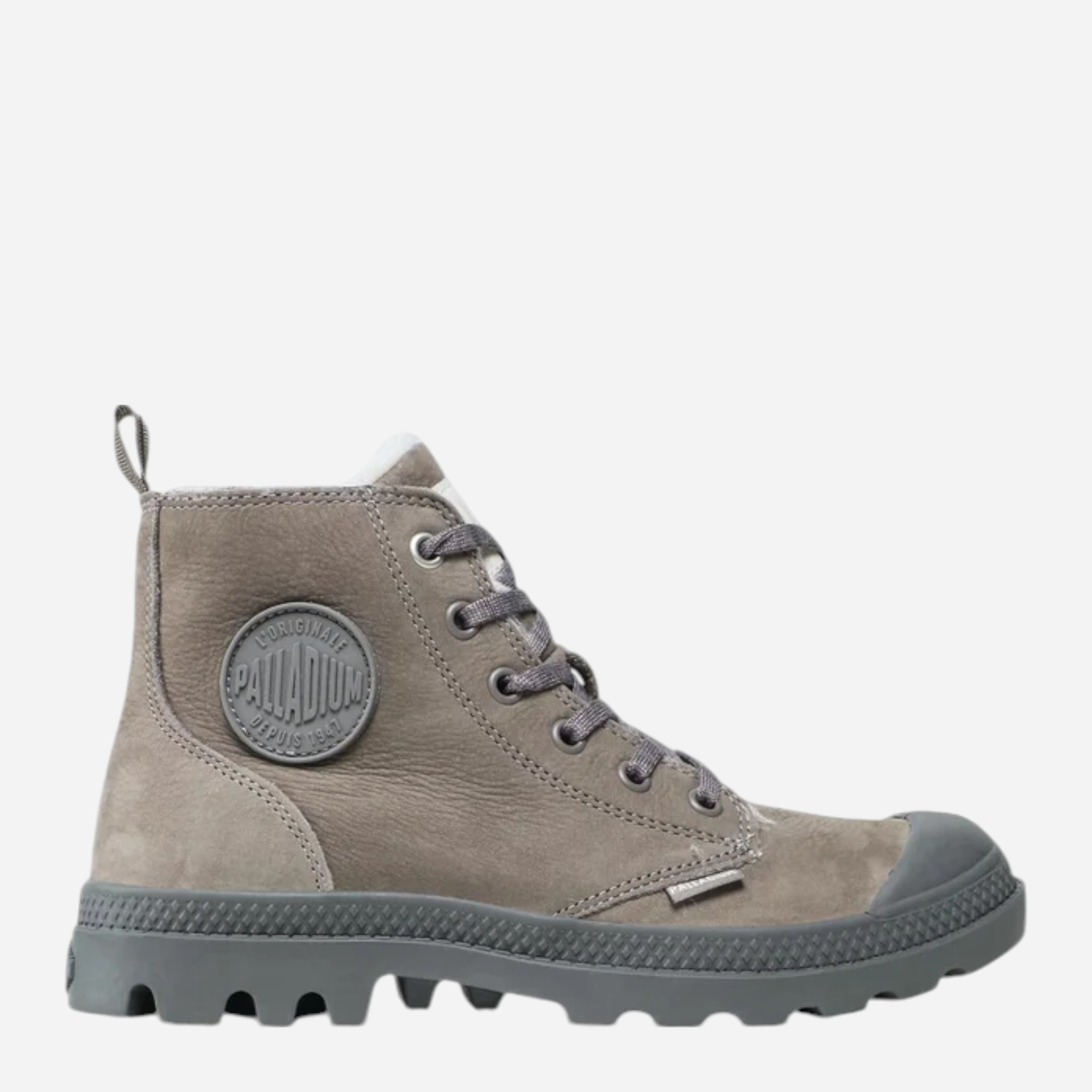 Акція на Жіночі зимові черевики високі Palladium Pampa Hi Zip Wl 95982-055-M 40 (6.5UK) 25.5 см Темно-сірі від Rozetka