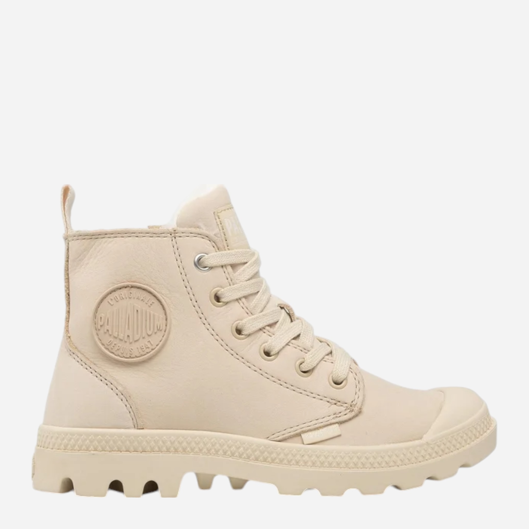 Акція на Жіночі зимові черевики високі Palladium Pampa Hi Zip Wl 95982-217-M 37.5 (4.5UK) 23.5 см Бежеві від Rozetka