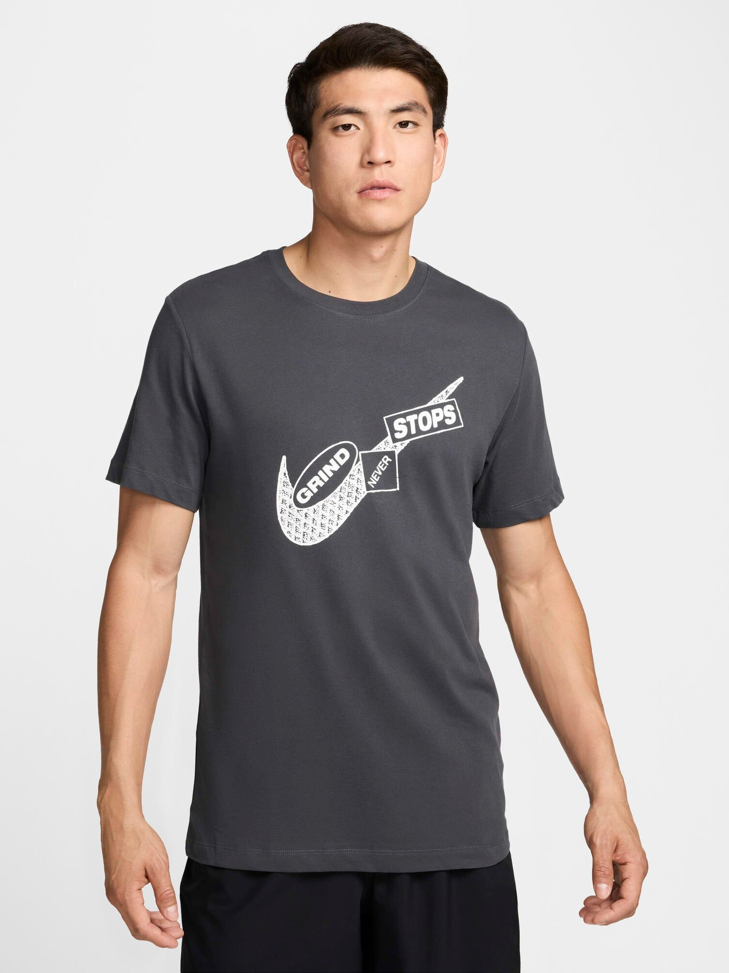 Акція на Футболка чоловіча Nike M Nk Df Tee Gym Kit 2 FZ8058-060 S Сіра від Rozetka